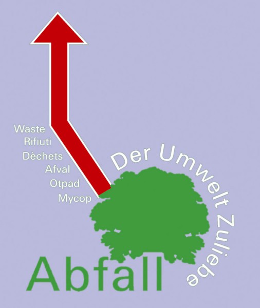 Aufkleber Abfall